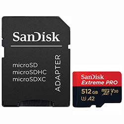 Tarjeta de Memoria Micro SD Sandisk Extreme Pro 512GB - SDSQXCD-512G-GN6MA