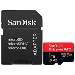 Tarjeta de Memoria Micro SD Sandisk Extreme Pro U3 V30 1TB 4K UHD - SDSQXCD-1T00-GN6MA