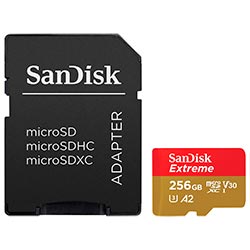 Tarjeta de Memoria Micro SD SanDisk Extreme V30 A2 U3 4K UHD - 190-130MB/S