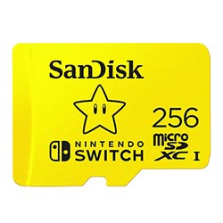 Tarjeta de Memoria Micro SD SanDisk Nintendo Switch Super Mario 256GB - SDSQXAO-256G-GNCZN