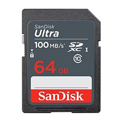 Tarjeta de Memoria SD SanDisk Ultra 64GB Clase 10 - SDSDUNR-064G-GN3IN