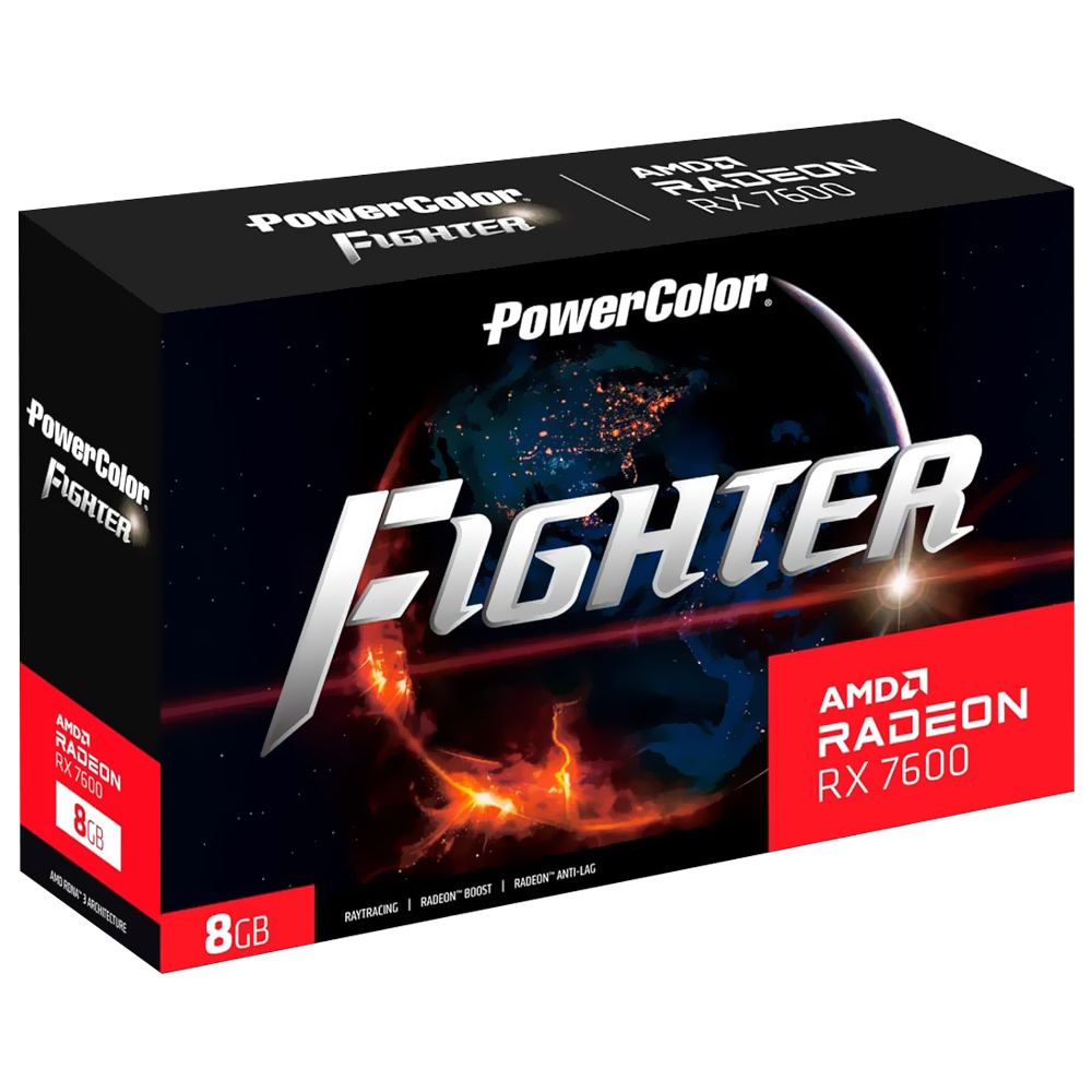 Tarjeta Gráfica PowerColor Fighter 8GB Radeon RX7600 GDDR6 - 8G-F/V2 · MEMORIA DE VIDEO