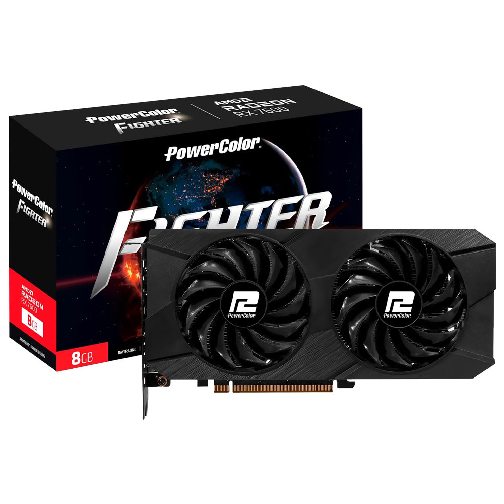 Tarjeta Gráfica PowerColor Fighter 8GB Radeon RX7600 GDDR6 - 8G-F/V2