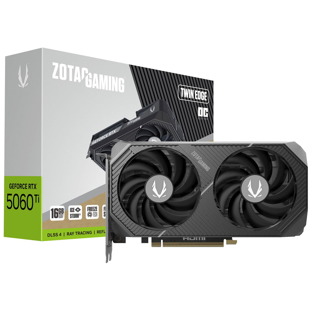 Tarjeta Gráfica Zotac Twin Edge OC 16GB GeForce RTX5060TI GDDR7 - ZT-B50620H-10M