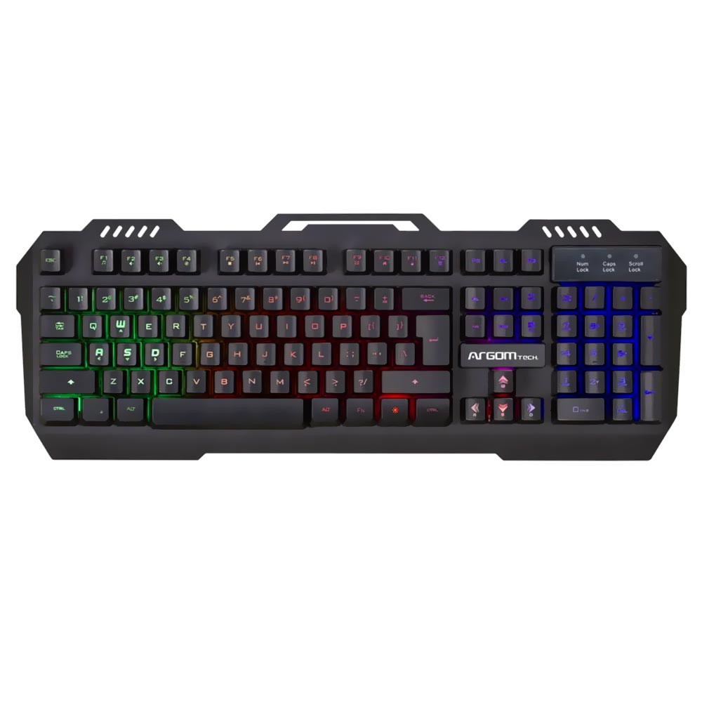 Teclado Gamer Argom Tech ARG-KB-2056BK Combat USB / RGB / Inglês ...