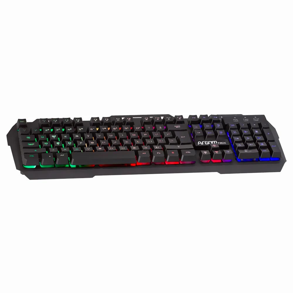 Teclado Gamer Argom Tech ARG-KB-2056BK Combat USB / RGB / Inglês ...