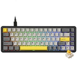 Anúncio: Teclado Gamer Mecânico Ajazz AK680 Max Nacodexx Mini USB / RGB / Inglês - Preto / Cinza (984662)