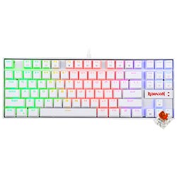 Teclado Gamer Mecánico Redragon K552W-RGB Kumara USB / RGB / Red / Inglés - Blanco