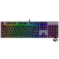 Teclado Gamer Mecánico Redragon K556RGB Devarajas USB / RGB / Red / Inglés - Negro