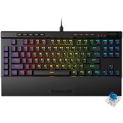 Teclado Gamer Mecánico Redragon K587RGB-PRO Magic-Wand Pro USB / RGB / Blue / Inglés - Negro