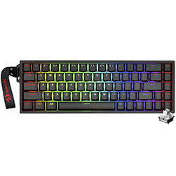 Teclado Gamer Mecánico Redragon K631RGB-PRO-P Castor Pro Wireless / RGB / Inglés - Negro
