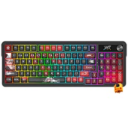 Teclado Gamer Mecánico Redragon K719AK-RGB-PRO Artemis Pro Wireless / RGB / Inglés - Negro
