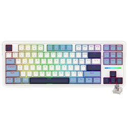 Anúncio: Teclado Gamer Mecânico Redragon K728WBB-RGB-PRO Antonium Pro Wireless / RGB / Inglês - Branco