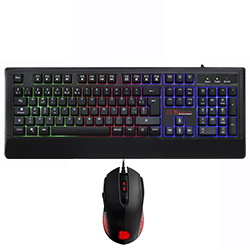 Anúncio: Teclado + Mouse Gamer Thermaltake Challenger USB / RGB / Espanhol - Preto (CM-CHC-WLXXPL-SP)