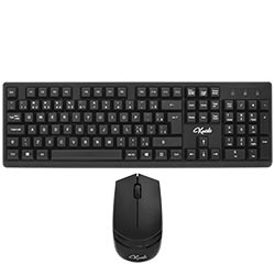 Teclado + Mouse KRAB KBKTM15 Wireless / Portugués - Negro