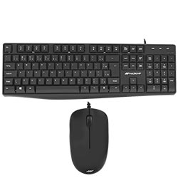 Teclado + Mouse Macrovip MV-MK100UB-BR USB / Portugués - Negro