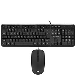 Teclado + Mouse Macrovip MV-MK200UB-BR USB / Portugués - Negro