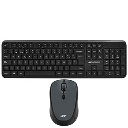Teclado + Mouse Macrovip MV-MK300WB-SP Wireless / Español - Negro