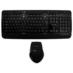 Teclado + Mouse Quanta QTKTM1600 Wireless / Portugués - Negro