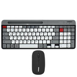 Anúncio: Teclado + Mouse Satellite AK-622G BT Wireless / Espanhol - Cinza / Preto