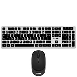 Anúncio: Teclado + Mouse Satellite AK-761G Wireless / Português - Preto / Prata