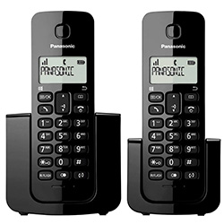 Anúncio: Telefone Panasonic KX-TGB112LAB Sem Fio / 2 Base / Bina / Bivolt - Preto